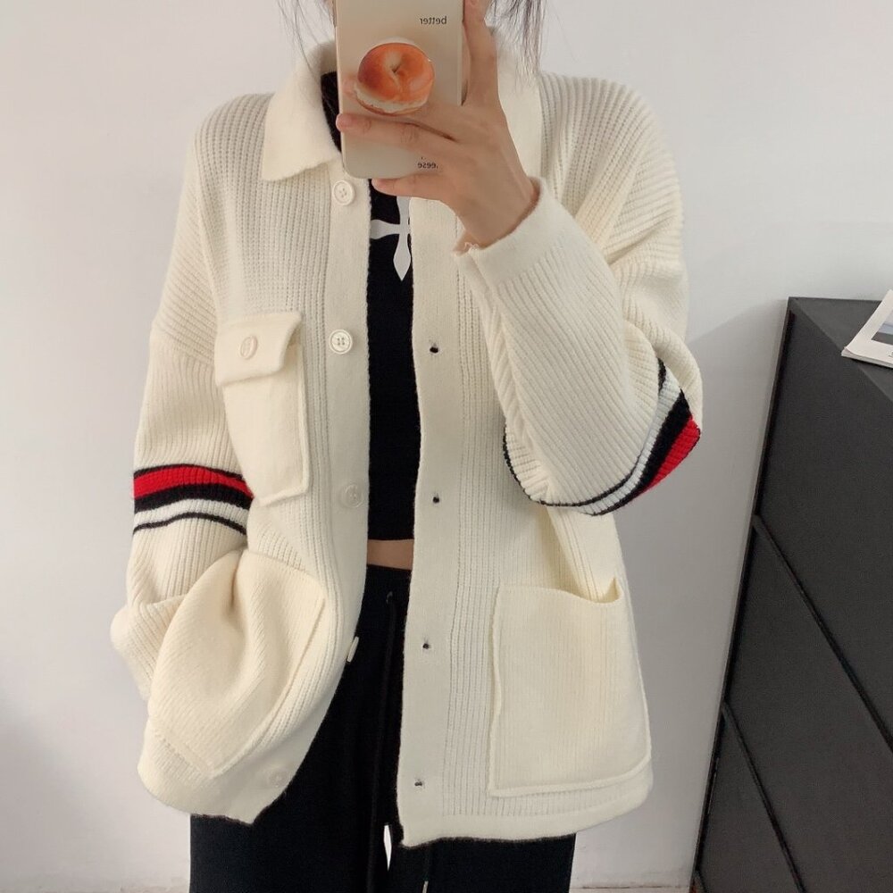Thom Browne Women's Striped Wool Work Jacket Jacket